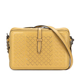 ボッテガヴェネタ イントレチャート ワンショルダーバッグ イエロー レザー レディース BOTTEGAVENETA 【中古】